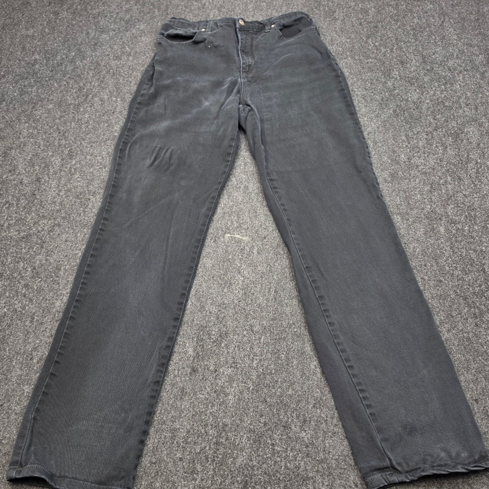 Gloria Vanderbilt Amanda Jeans Women 10 Long Black High Rise Straight Leg